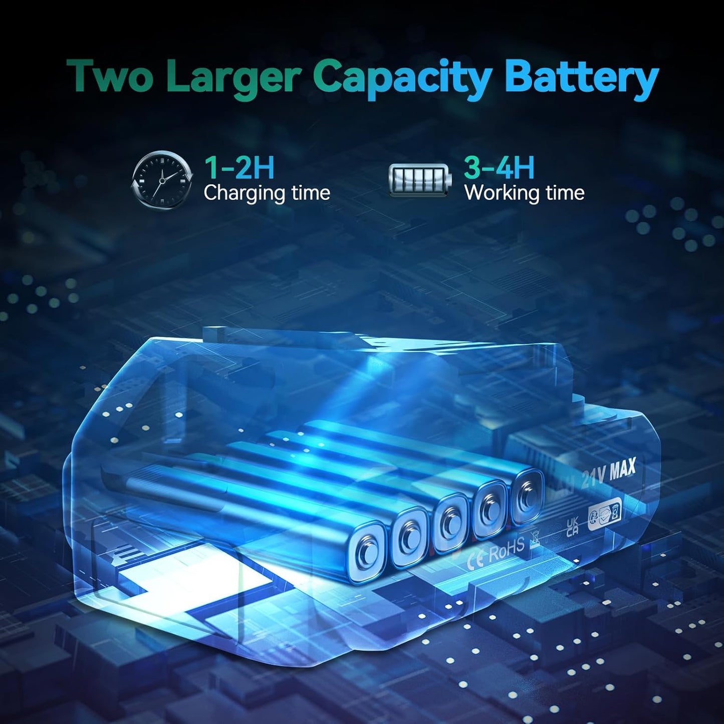 Sécateur Électrique Sans Fil + 2 Batteries